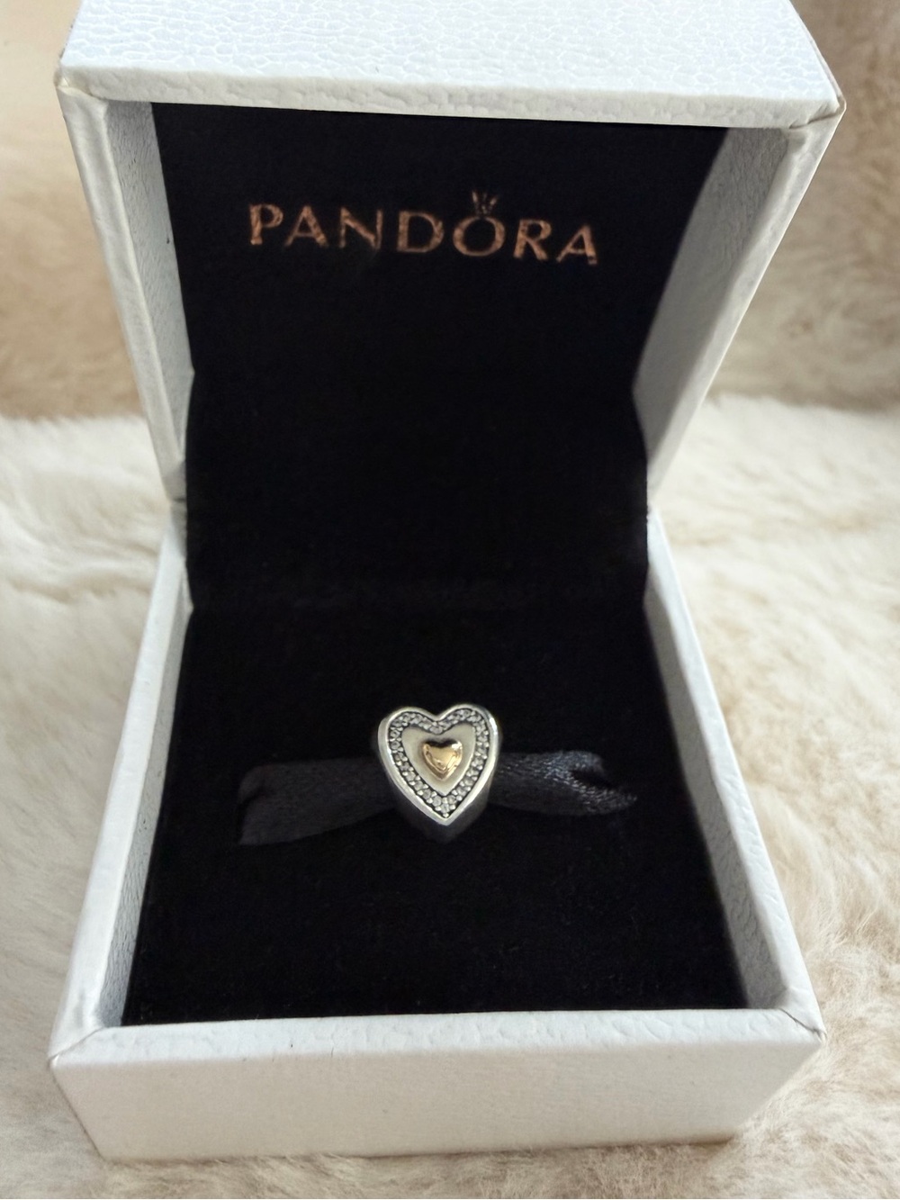 Pandora “Always In My Heart” Charm 925 ALE & 14k Gold accents